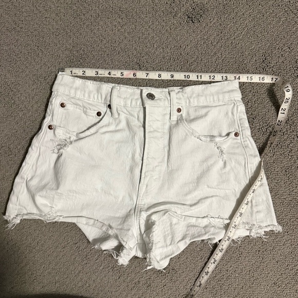 Abercrombie & Fitch White Jean Shorts - Picture 12 of 14